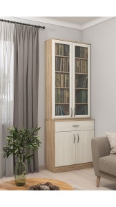 Шкаф книжный 800 с ящиком 2200*800*350/250