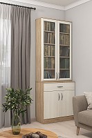 Шкаф книжный 800 с ящиком 2200*800*350/250